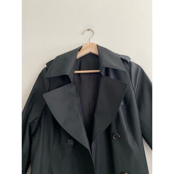 KNOT STANDARD Loro Piana System Black Trench Coat - Picture 5 of 16